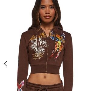 Brown Graphic Women's Hoodie